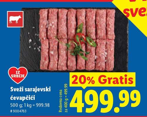 Svěží sarajevski čevapčiči