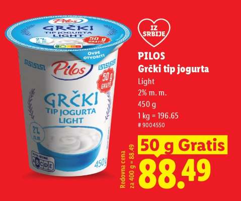 Pilos Grčki tip jogurta