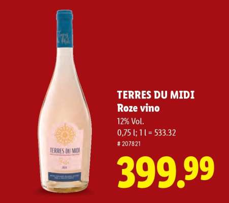 TERRES DU MIDI Roze vino