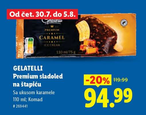 Gelatelli Premium sladoled na štapiću