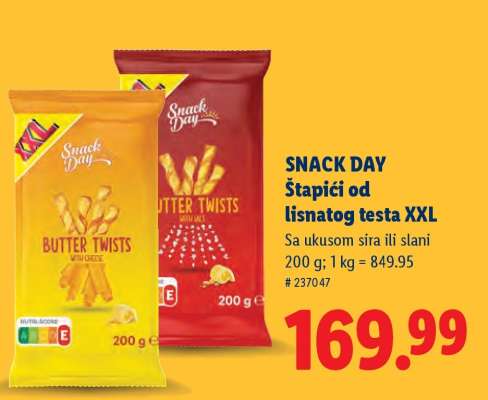 Snack Day Štapići od lisnatog testa XXL