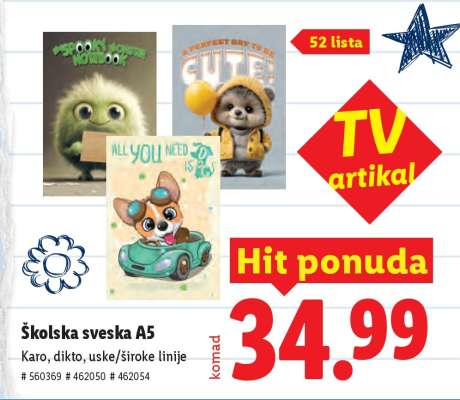 Školska sveska A5
