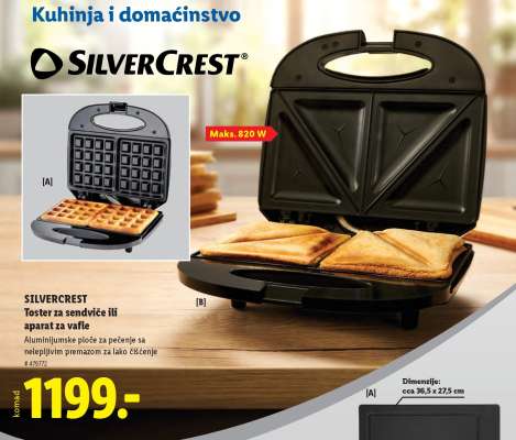Silvercrest Toster za sendviče ili aparat za vafle