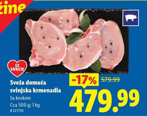 Sveža domaća svinjska krmenadla