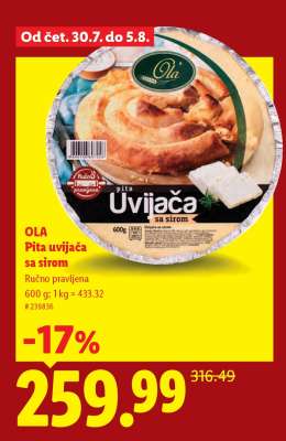 Ola Pita uvijača sa sirom