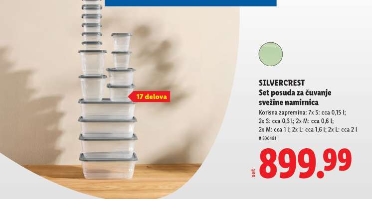 SILVERCREST Set posuda za čuvanje svežine namirnica