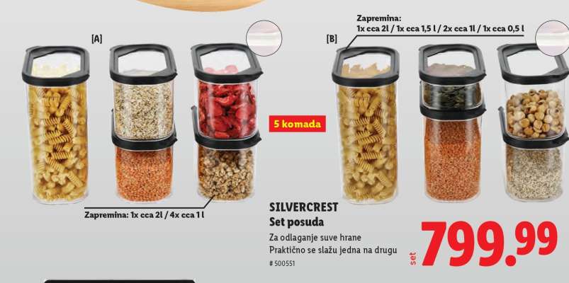 Silvercrest Set posuda
