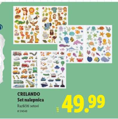 CRELANDO Set nalepnica