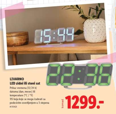 LIVARNO LED zidni ili stoni sat