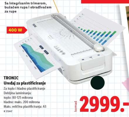 TRONIC Uređaj za plastificiranje