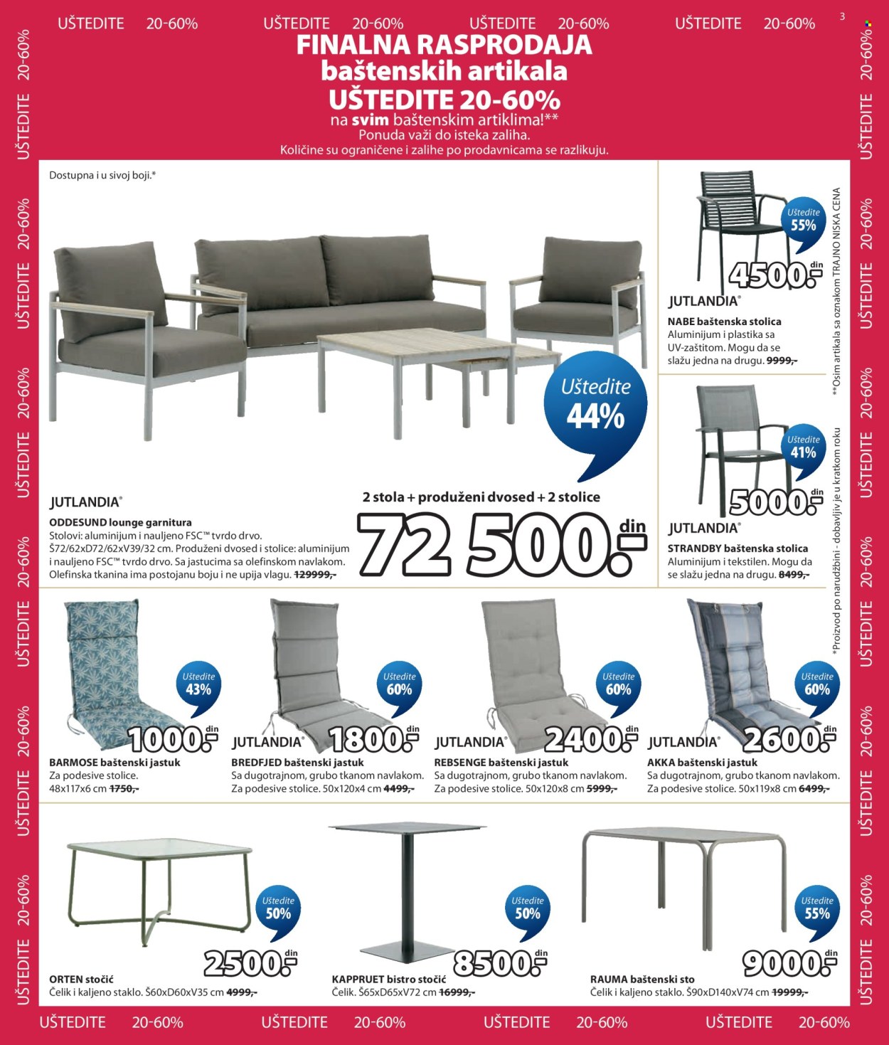 JYSK katalog - 29.07.2026 - 01.09.2026. Stranica 3