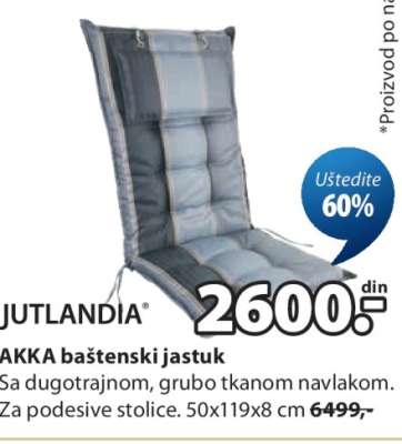 JUTLANDIA AKKA BAŠTENSKI JASTUK