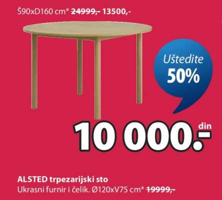 ALSTED trpezarijski sto