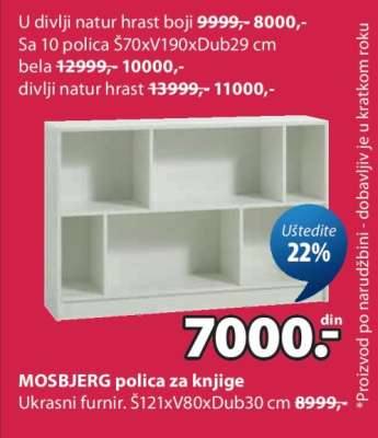 MOSBJERG POLICA ZA KNJIGE