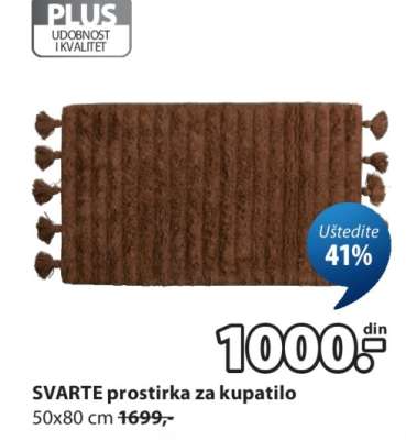 SVARTE prostirka za kupatilo