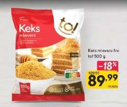 Keks mleveni fini to! 500 g