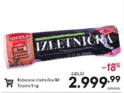 Kobasica izletnička IM Topola 1 kg
