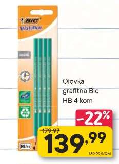 Olovka grafitna Bic HB 4 kom