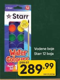 Vodene boje Starr 12 boja