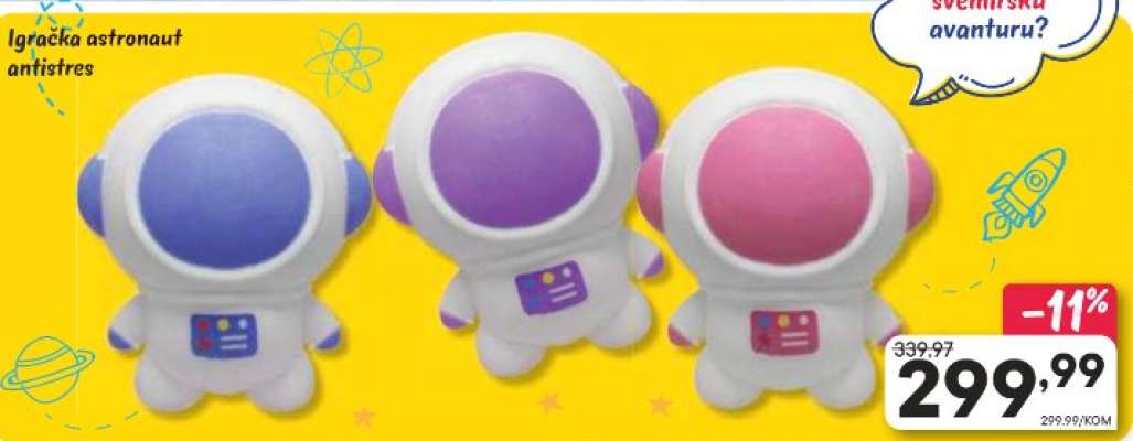 Igračka astronaut antistres