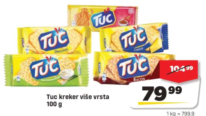 Tuc kreker više vrsta