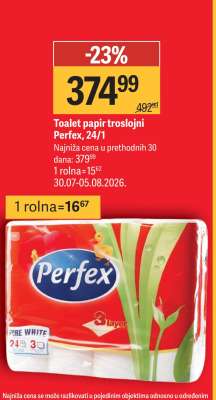 Toalet papir troslojni Perfex 24/1
