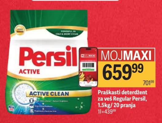 Praškasti deterdžent za veš Regular Persil, 1.5kg/20 pranja