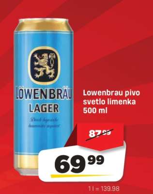 Lowenbrau pivo svetlo limenka 500 ml