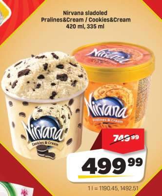 Nirvana sladoled Pralines&Cream / Cookies&Cream