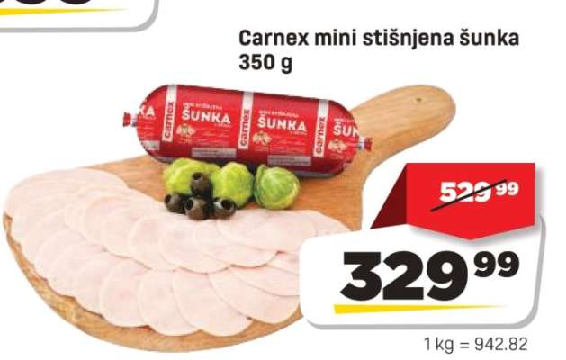 Carnex mini stišnjena šunka 350 g