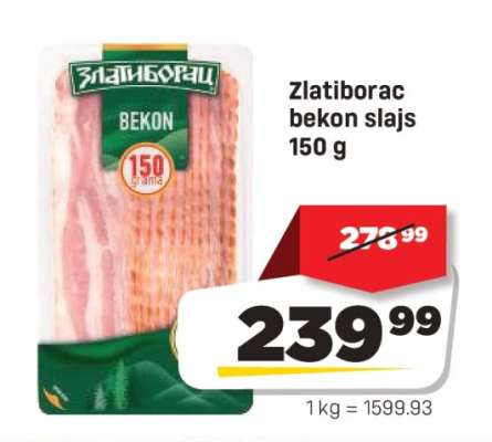 Zlatiborac bekon slajs 150 g
