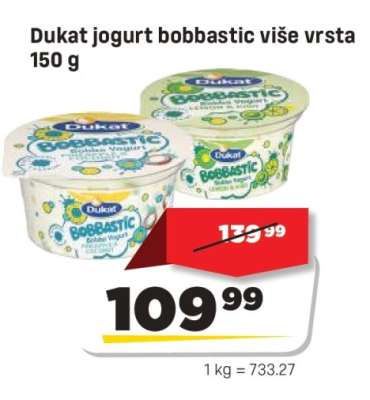Dukat jogurt bobbastic više vrsta 150 g