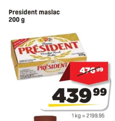 President maslac 200 g