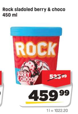 Rock sladoled berry & choco 450 ml