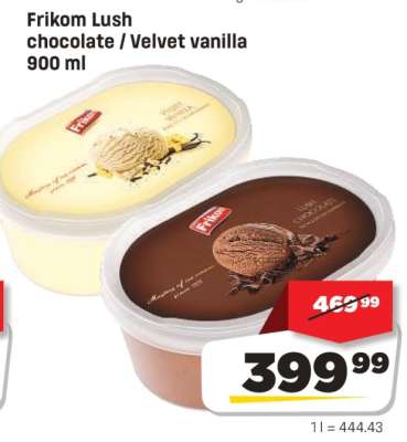 Frikom Lush chocolate / Velvet vanilla 900 ml
