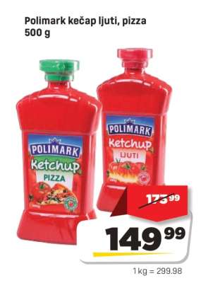 Polimark kečap ljuti, pizza 500 g