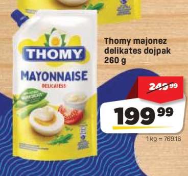 Thomy majonéz delikates doypak 260 g
