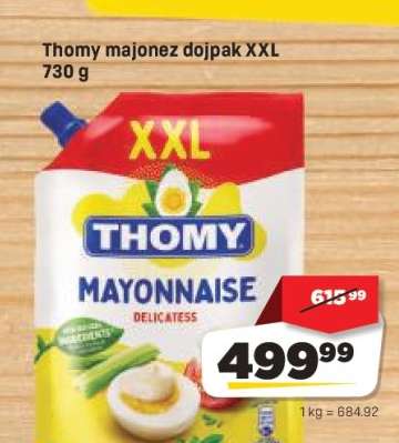 Thomy majonéz doypak XXL 730 g