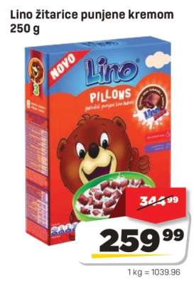 Lino žitarice punjene kremom 250 g