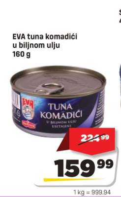 EVA tuna komadići u biljnom ulju 160 g