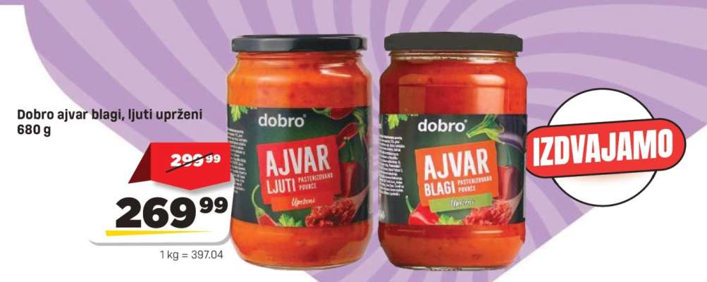 Dobro ajvar blagi, ljuti uprženi 680 g