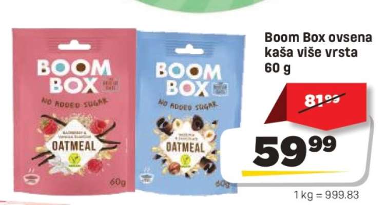 Boom box ovsena kaša više vrsta 60 g