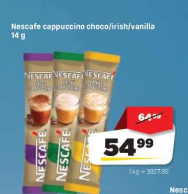Nescafe cappuccino choco/irish/vanilla 14 g