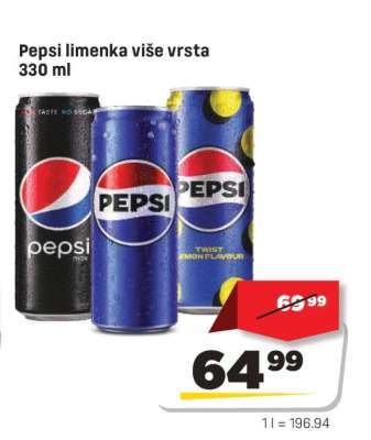 Pepsi limenka više vrsta 330 ml