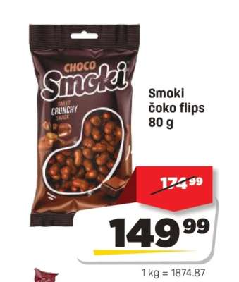 Smoki čoko flips 80 g
