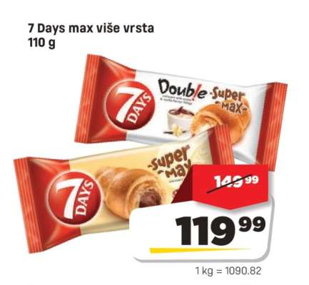 7 Days max više vrsta 110 g