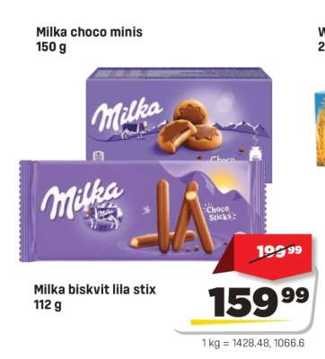 Milka biskvit Lila Stix