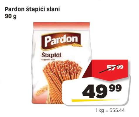 Pardon štapići slani 90 g