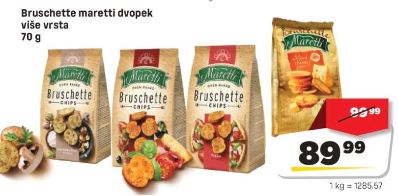 Bruschette maretti dvopek više vrsta