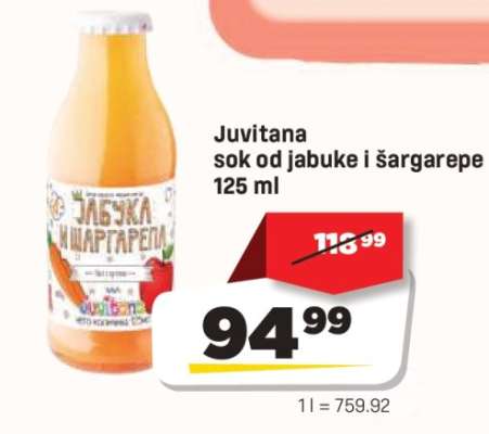 Juvitana sok od jabuke i šargarepe 125 ml